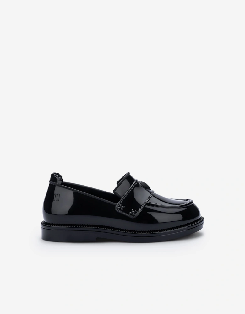 Mini Melissa Girls Royal Love Loafers in Black