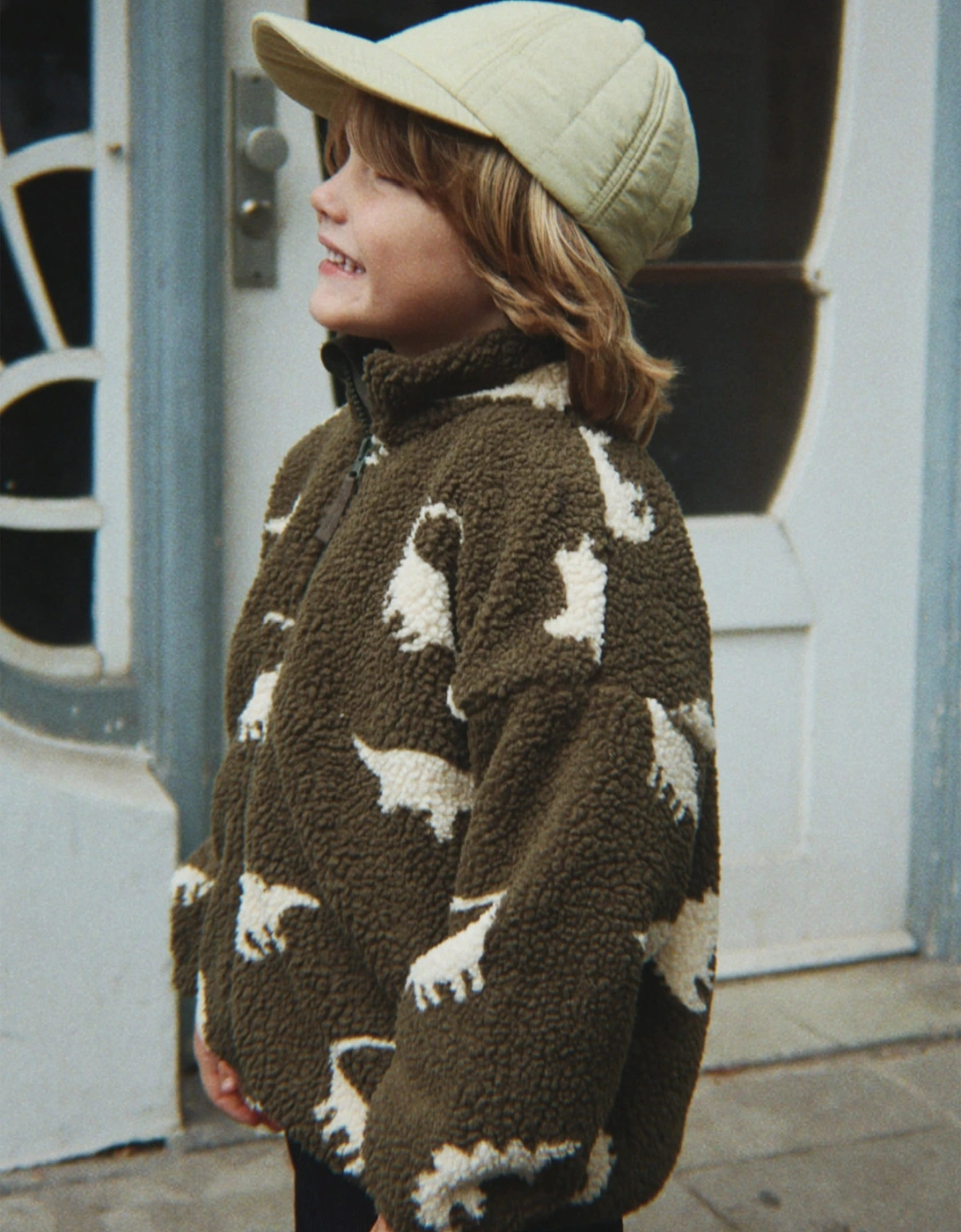 Konges Sløjd Boys Jody Teddy Jacket in Green
