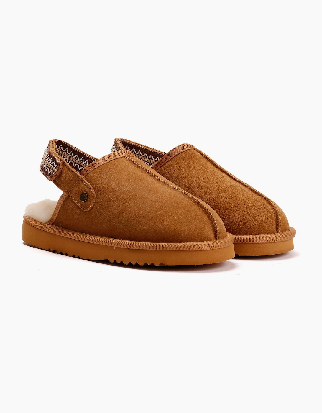 Osprey London The Constellation Suede Women's Tan Slippers, 9 of 8