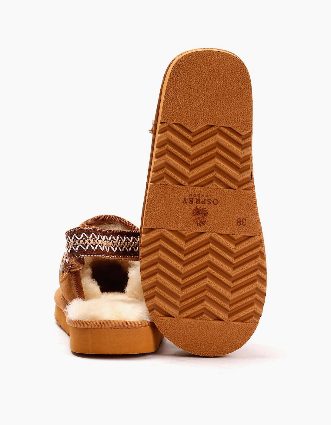 Osprey London The Constellation Suede Women's Tan Slippers