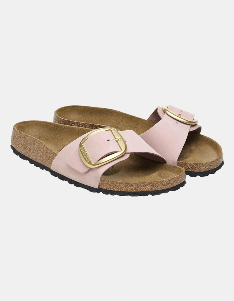 Birkenstock Madrid Big Buckle Womens Nubuck Leather Sandals - Soft Pink