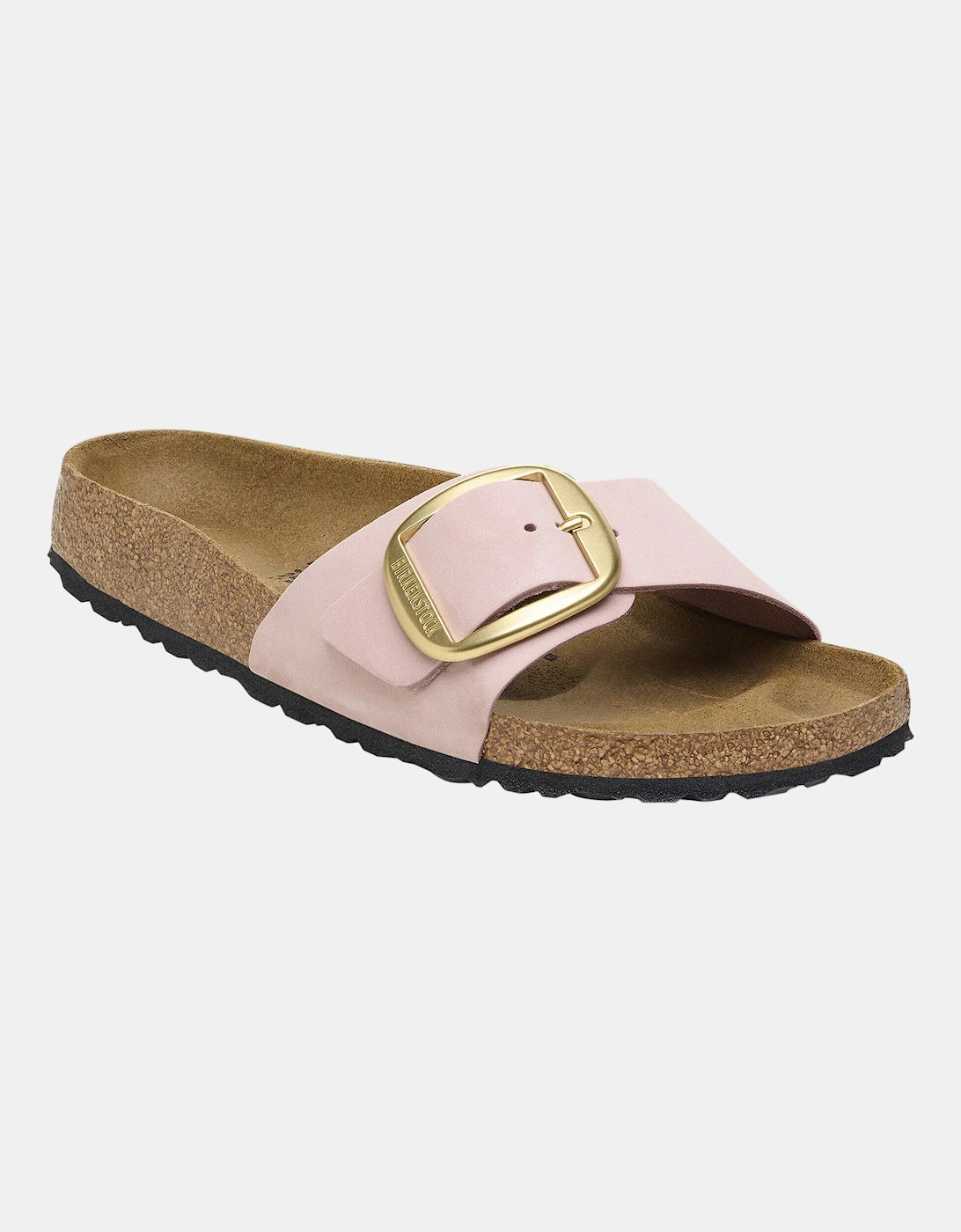 Birkenstock Madrid Big Buckle Womens Nubuck Leather Sandals - Soft Pink