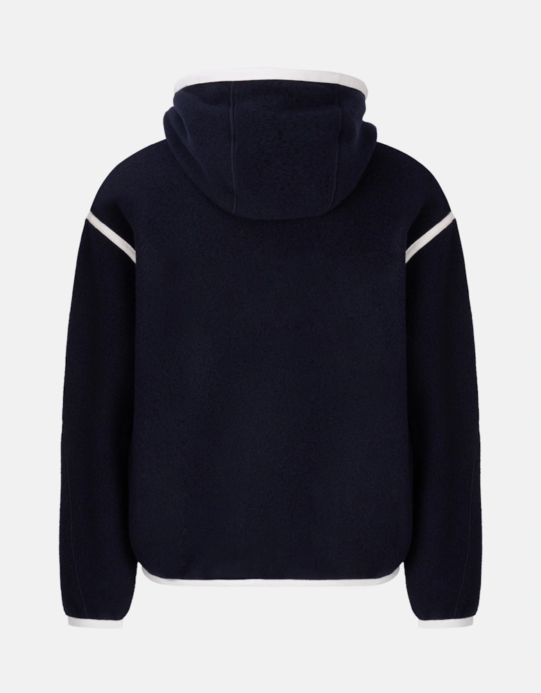 Drop Shoulder Wool Jacket Blue