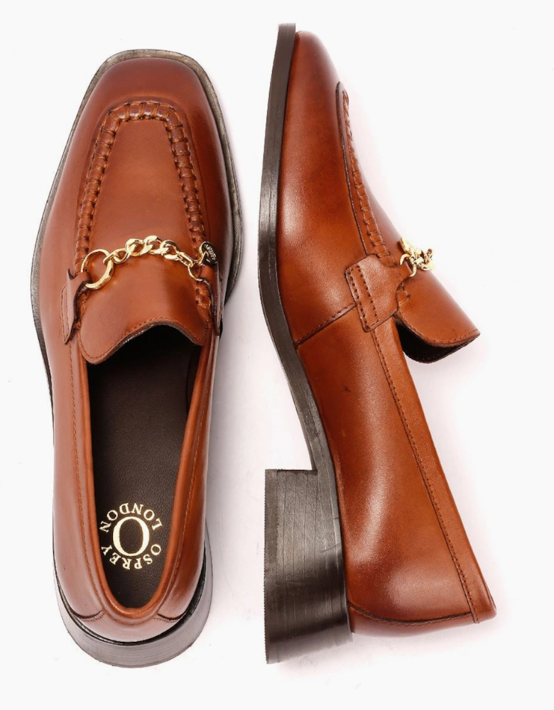 Osprey London The Islington Leather Women's Tan Loafers