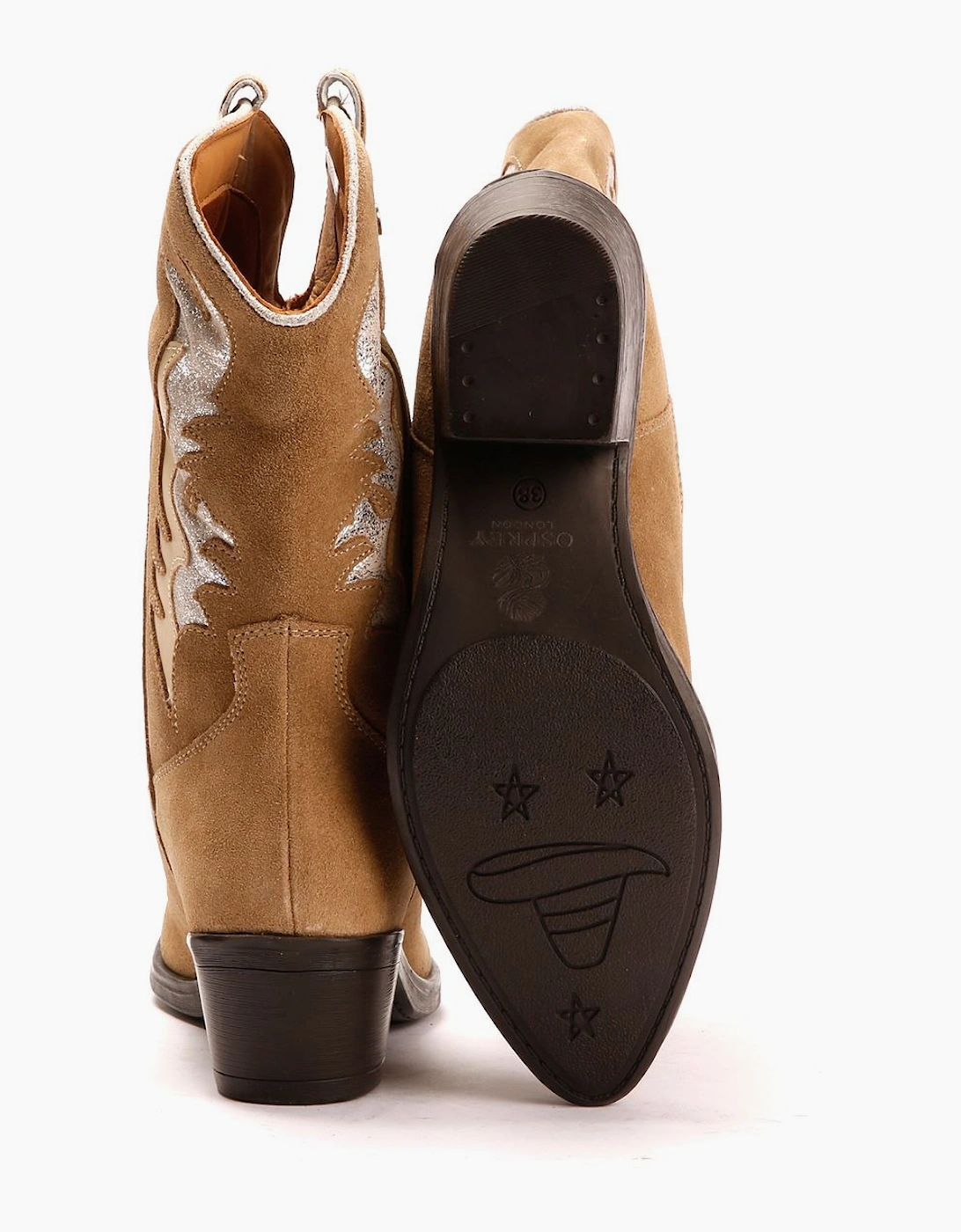 Osprey London The Louisville Leather/Suede Women's Mushroom Boots