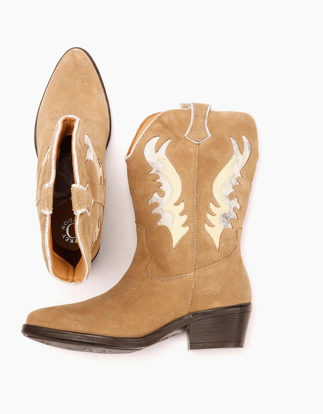 Osprey London The Louisville Leather/Suede Women's Mushroom Boots