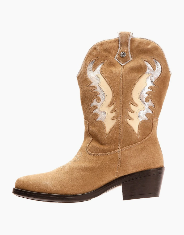Osprey London The Louisville Leather/Suede Women's Mushroom Boots