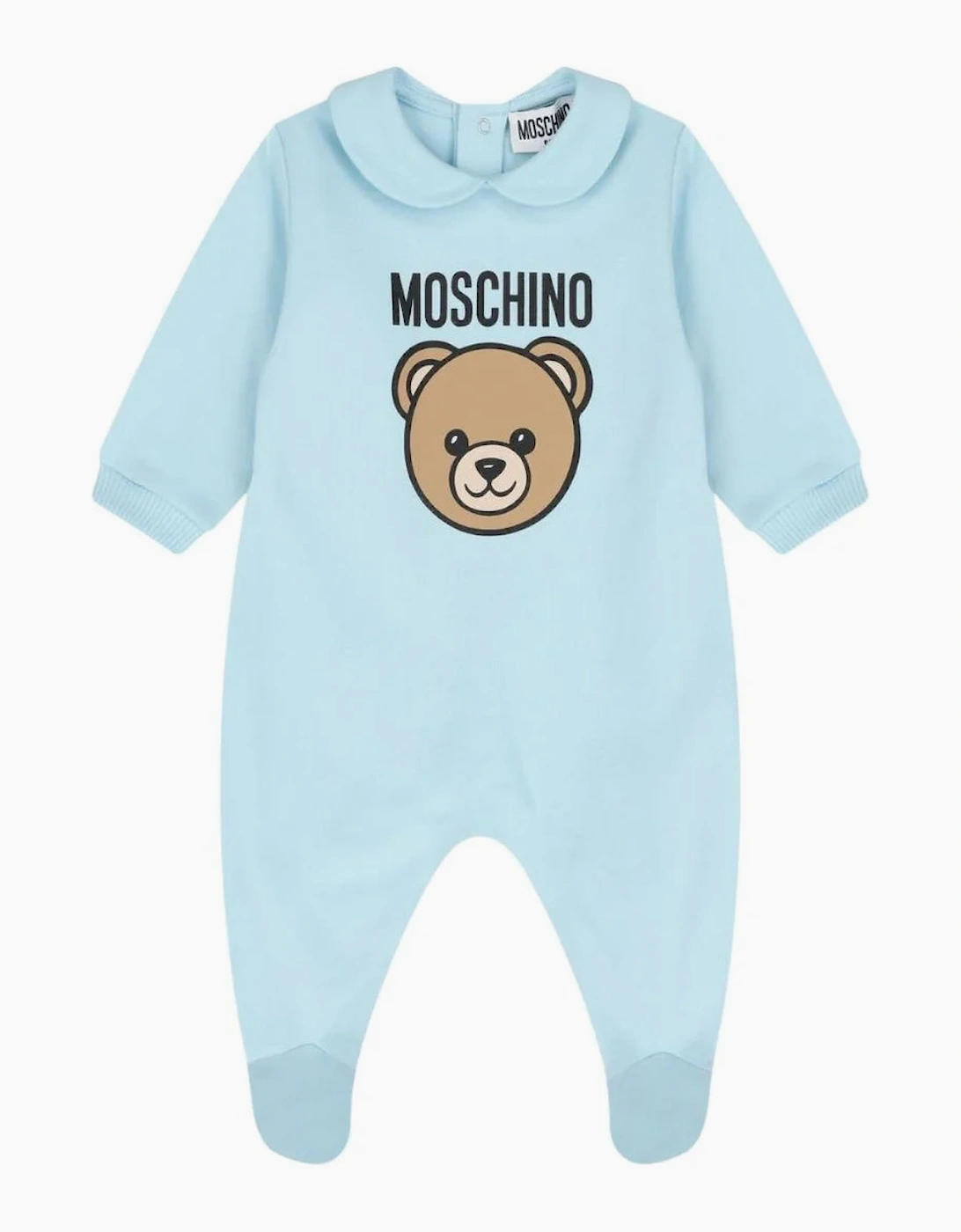 MOSCHINO BABY SKY BLUE BABYGROW WITH GIFT BOX MUY09O, 5 of 4
