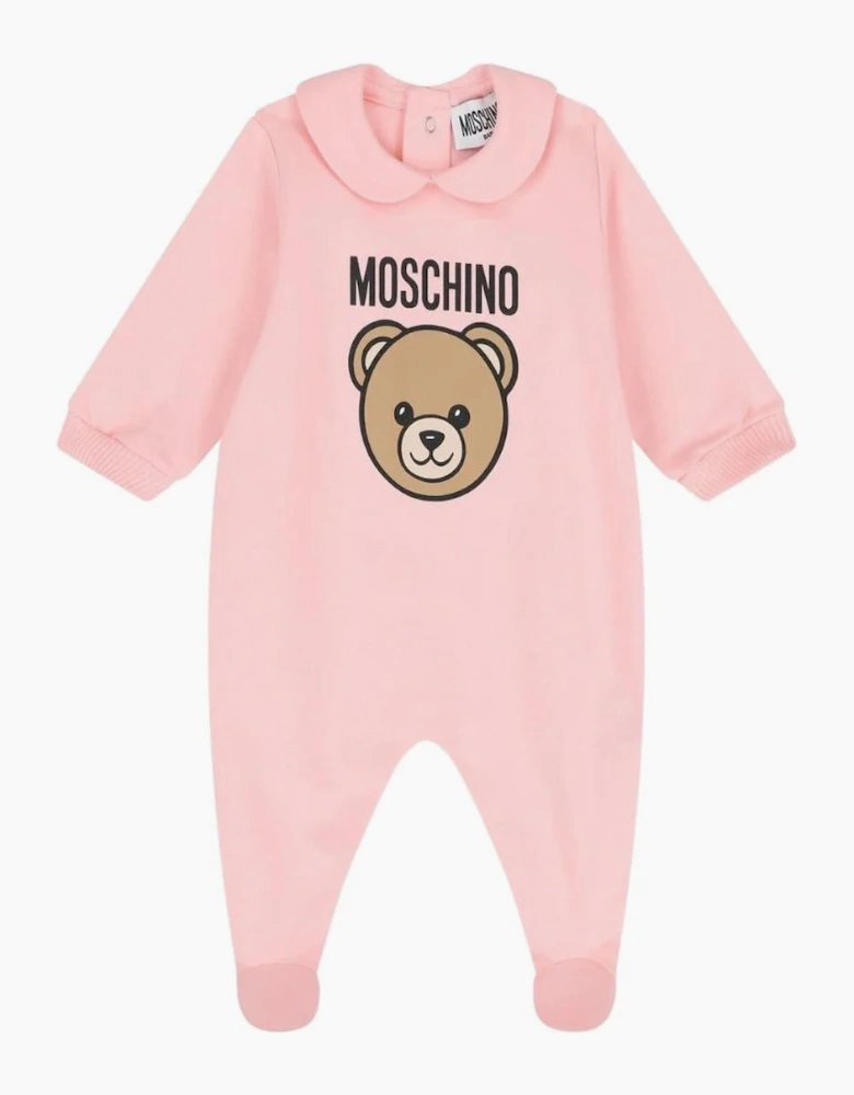 MOSCHINO BABY PINK BABYGROW WITH GIFT BOX MUY09O