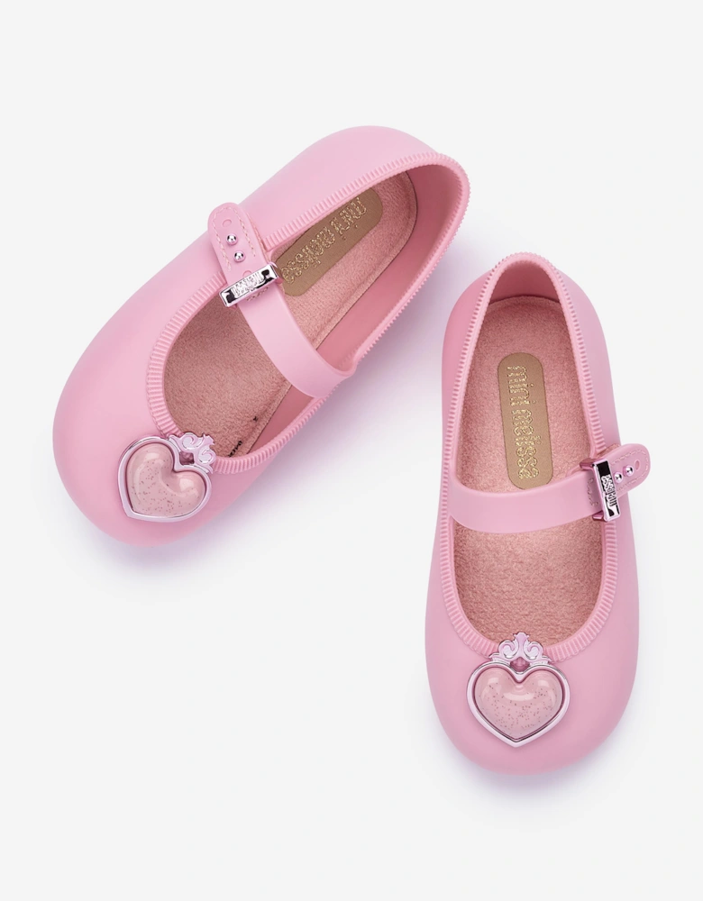 Mini Melissa Girls Soft Ballerina Princess Shoes in Pink