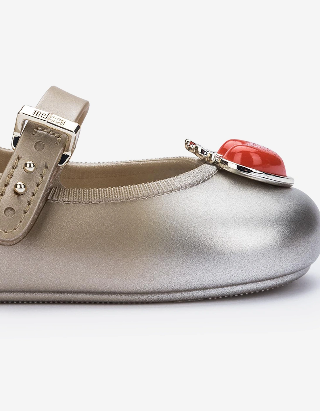 Mini Melissa Girls Soft Ballerina Princess Shoes in Gold