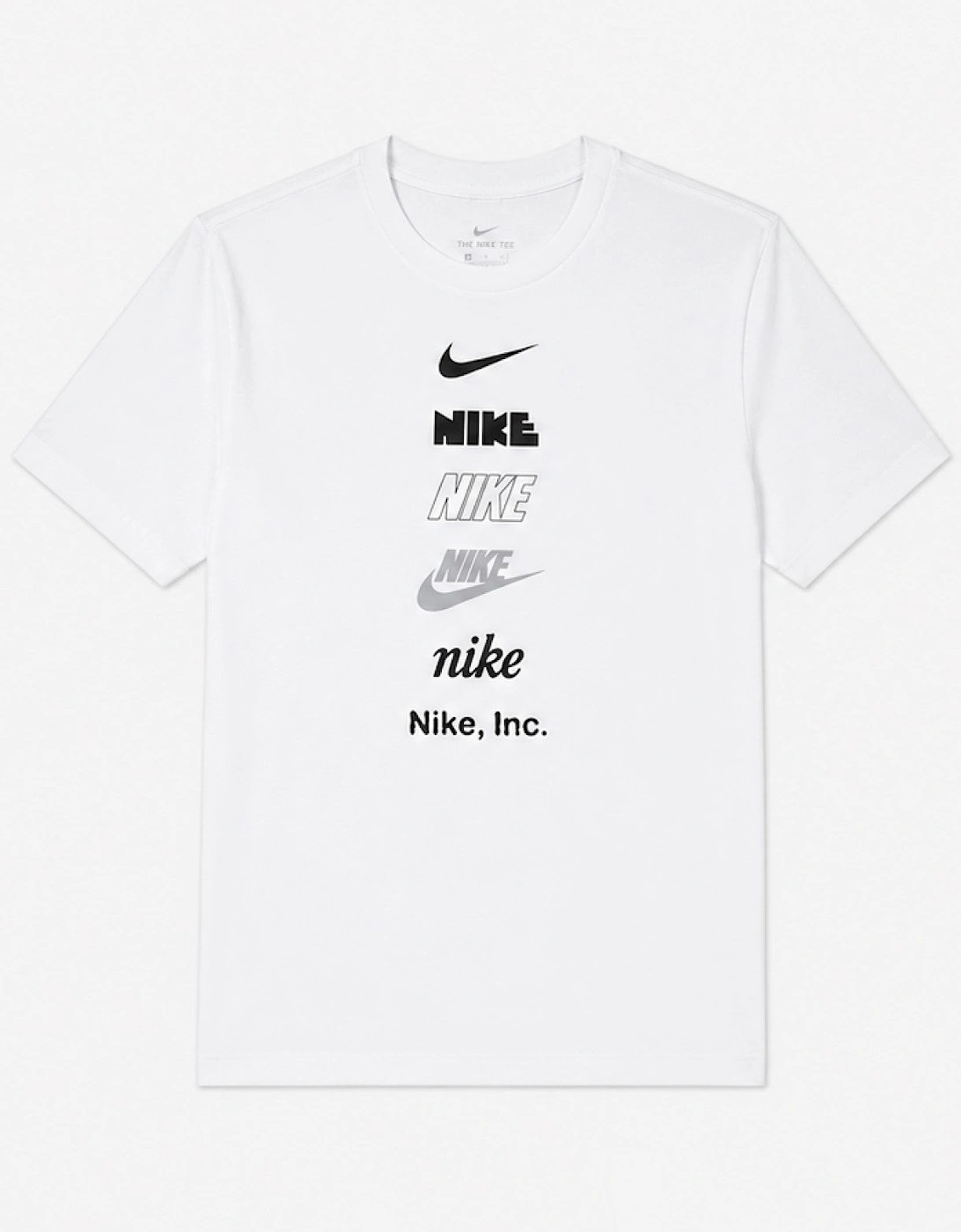 Nike Mens Graphic Print Stack Logo T Shirt in White, 6 of 5