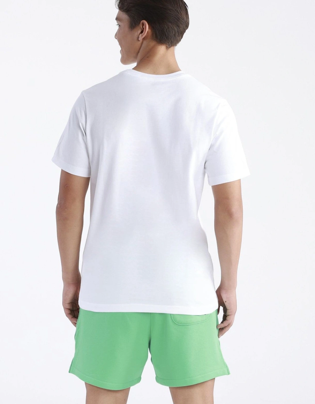 Nike Mens Graphic Print Stack Logo T Shirt in White