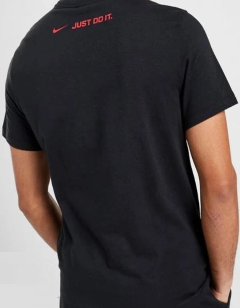 Nike Air Mens Sportswear Graphic Print Logo T Shirt in Black