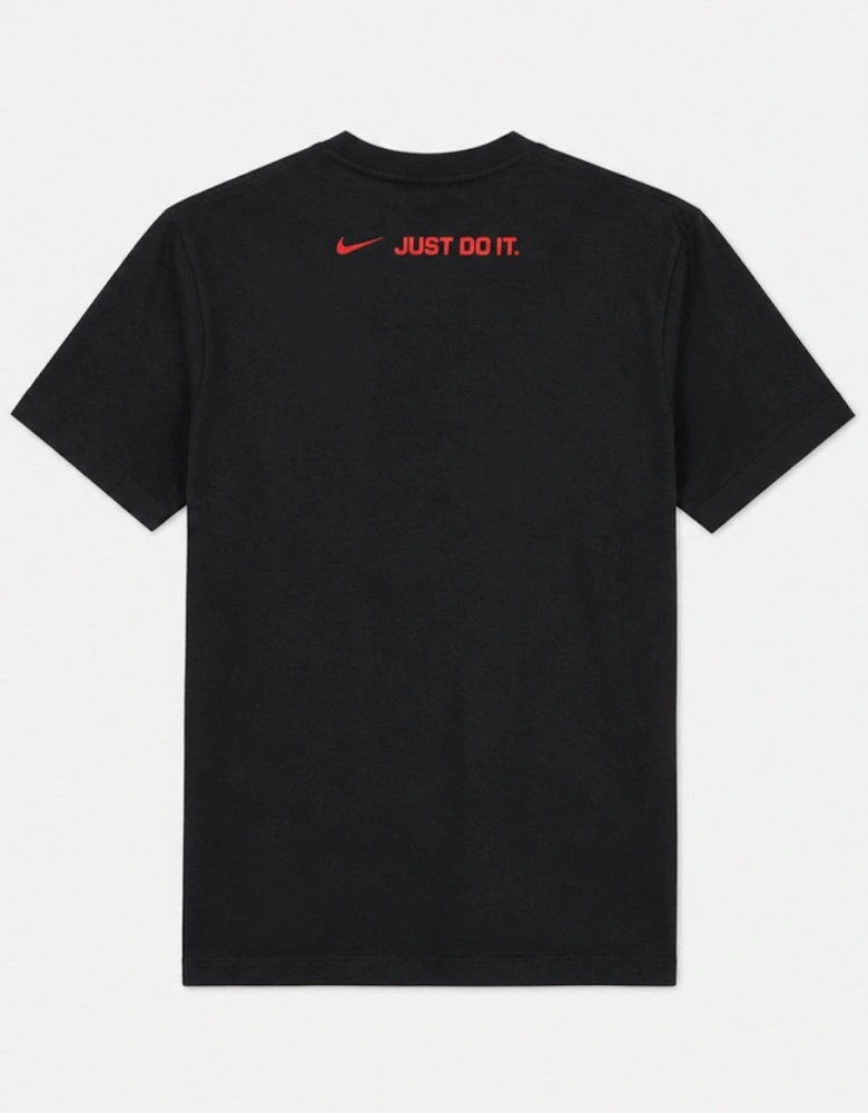 Nike Air Mens Sportswear Graphic Print Logo T Shirt in Black
