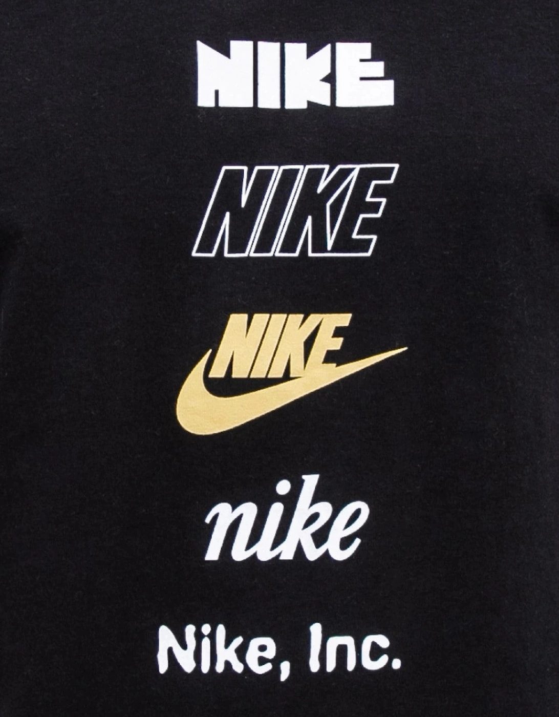 Nike Mens Graphic Print Stack Logo T Shirt in Black