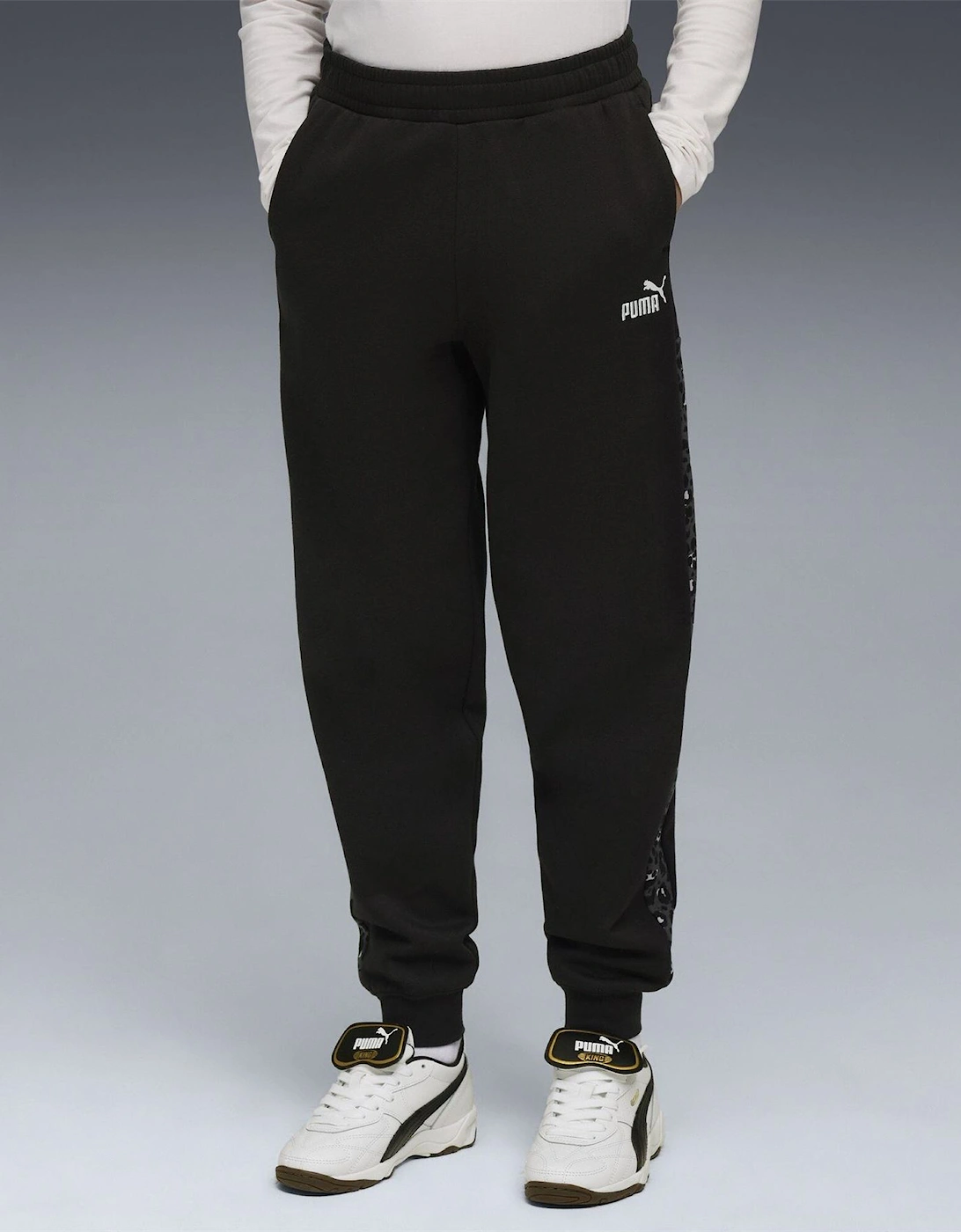 Kids Graphic Animal High Waist Fleece Jogger