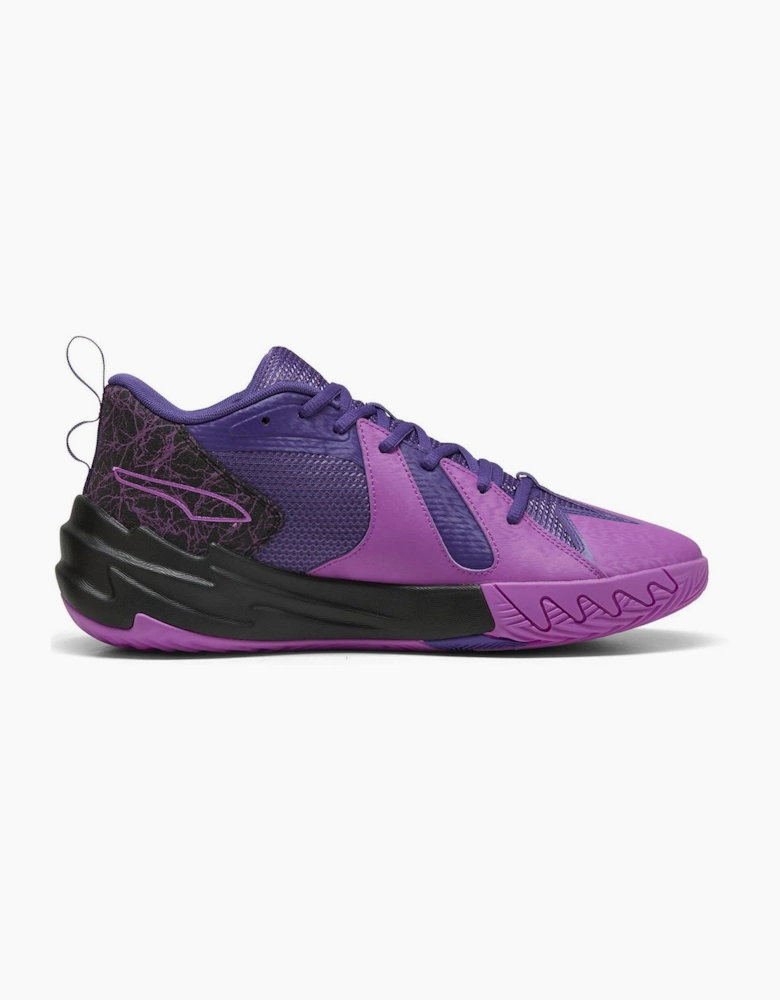 Scoot Zeros Purple Lightning Basketball Trainers