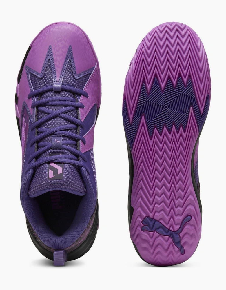 Scoot Zeros Purple Lightning Basketball Trainers