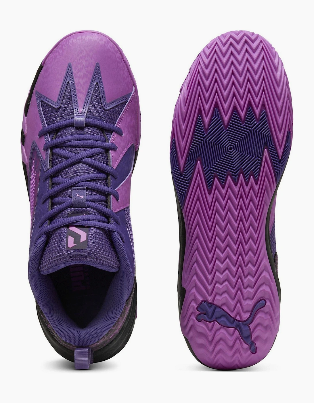 Scoot Zeros Purple Lightning Basketball Trainers