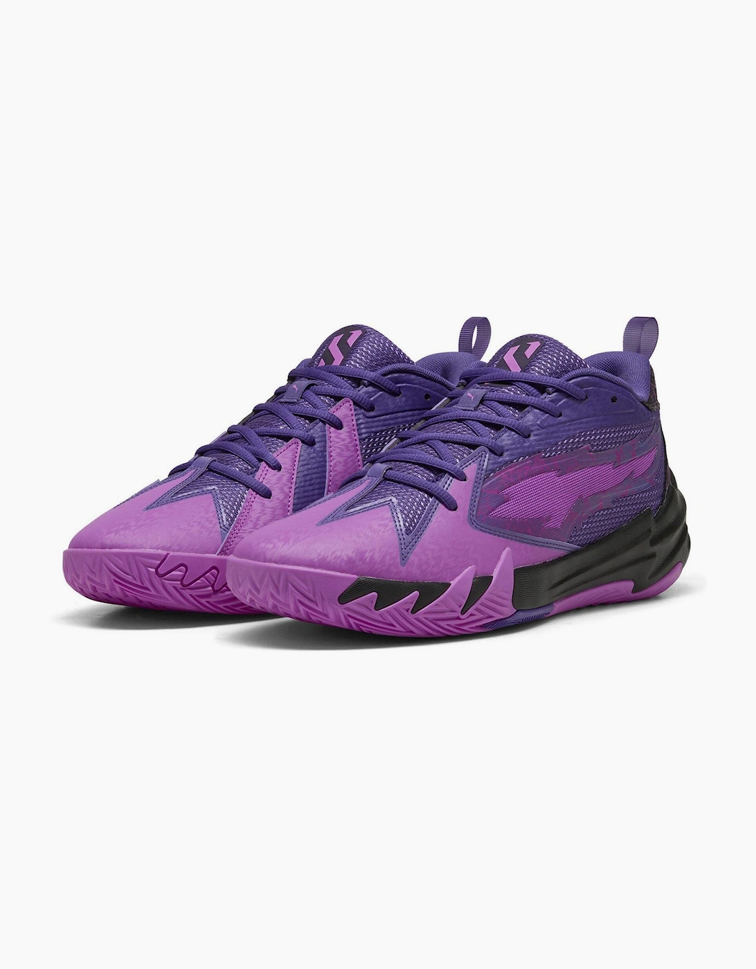 Scoot Zeros Purple Lightning Basketball Trainers