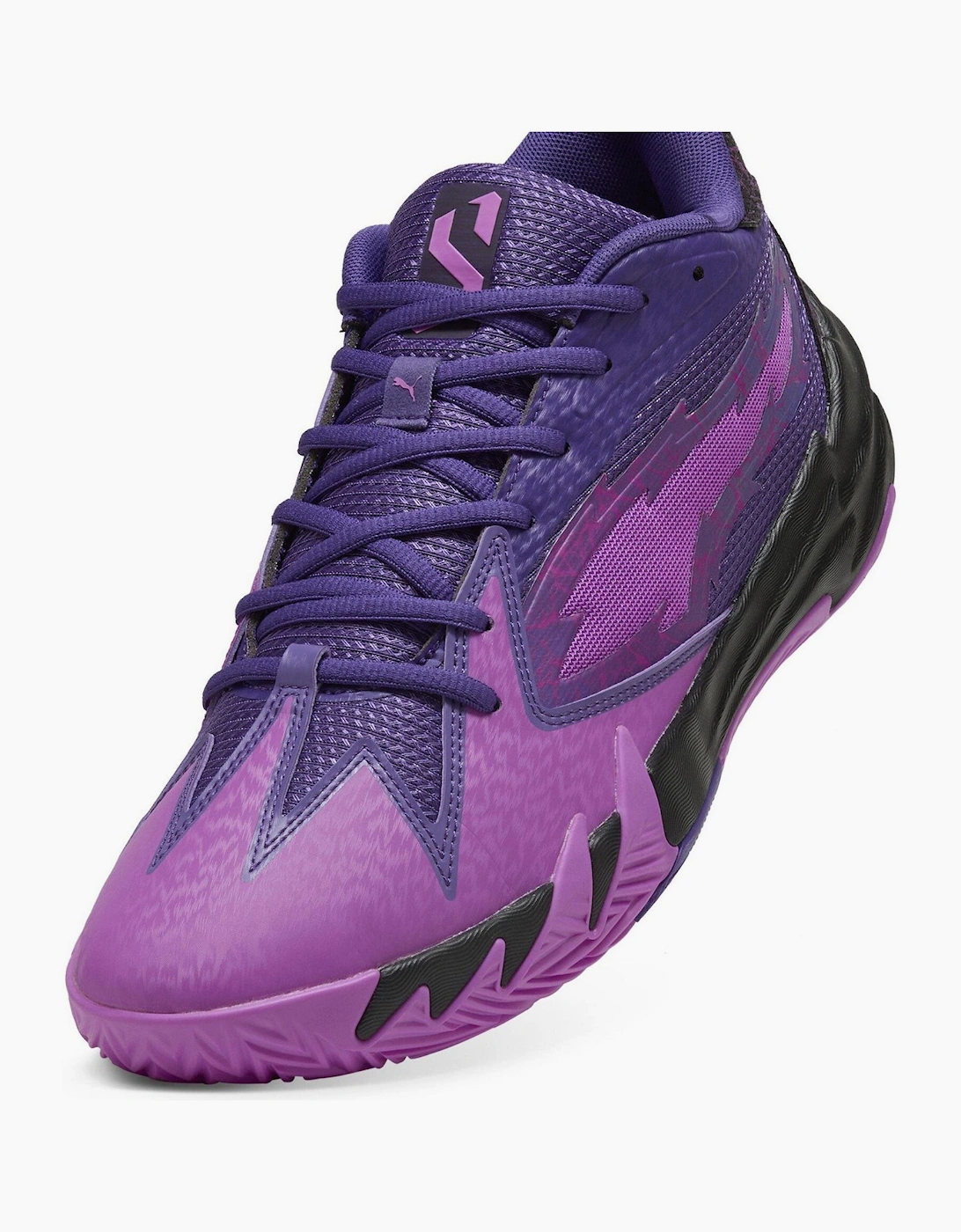 Scoot Zeros Purple Lightning Basketball Trainers