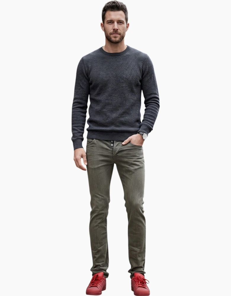 DIESEL BELTHER 0837L Mens Jeans Tapered Leg Casual Regular Slim Fit Denim Pants