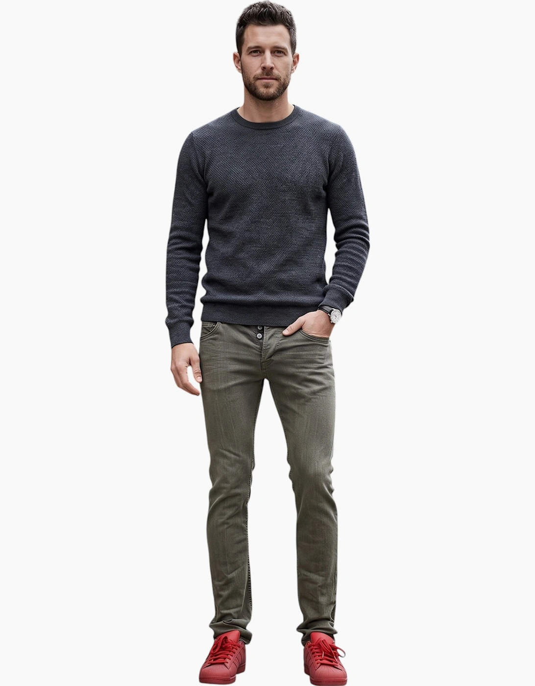 DIESEL BELTHER 0837L Mens Jeans Tapered Leg Casual Regular Slim Fit Denim Pants, 6 of 5