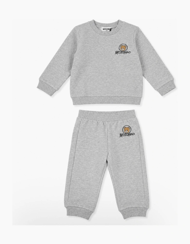 MOSCHINO BABY/TODDLER BOY GREY TRACKSUIT MQK05E