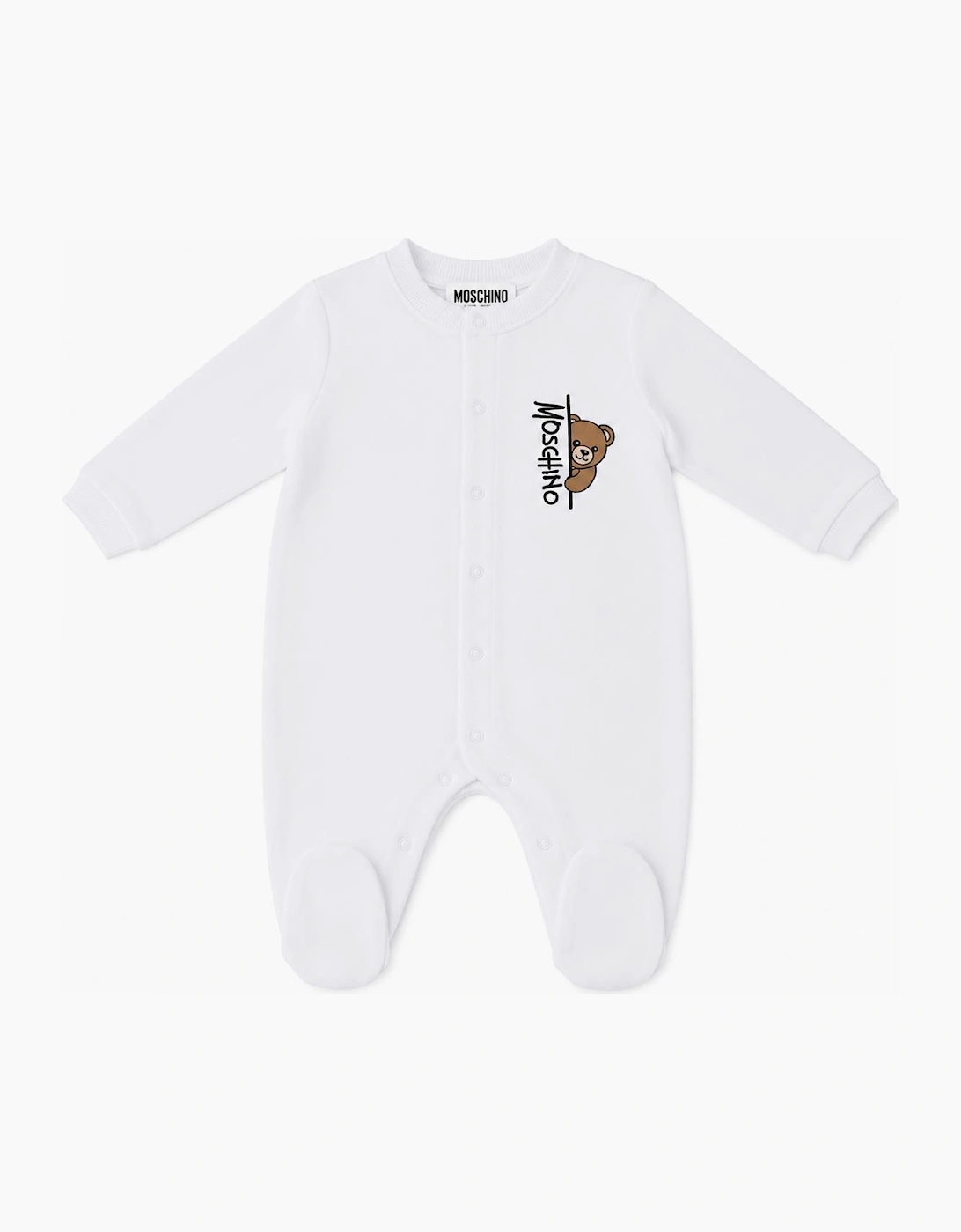 MOSCHINO WHITE BABYGROW WITH GIFT BOX MUY09K, 2 of 1