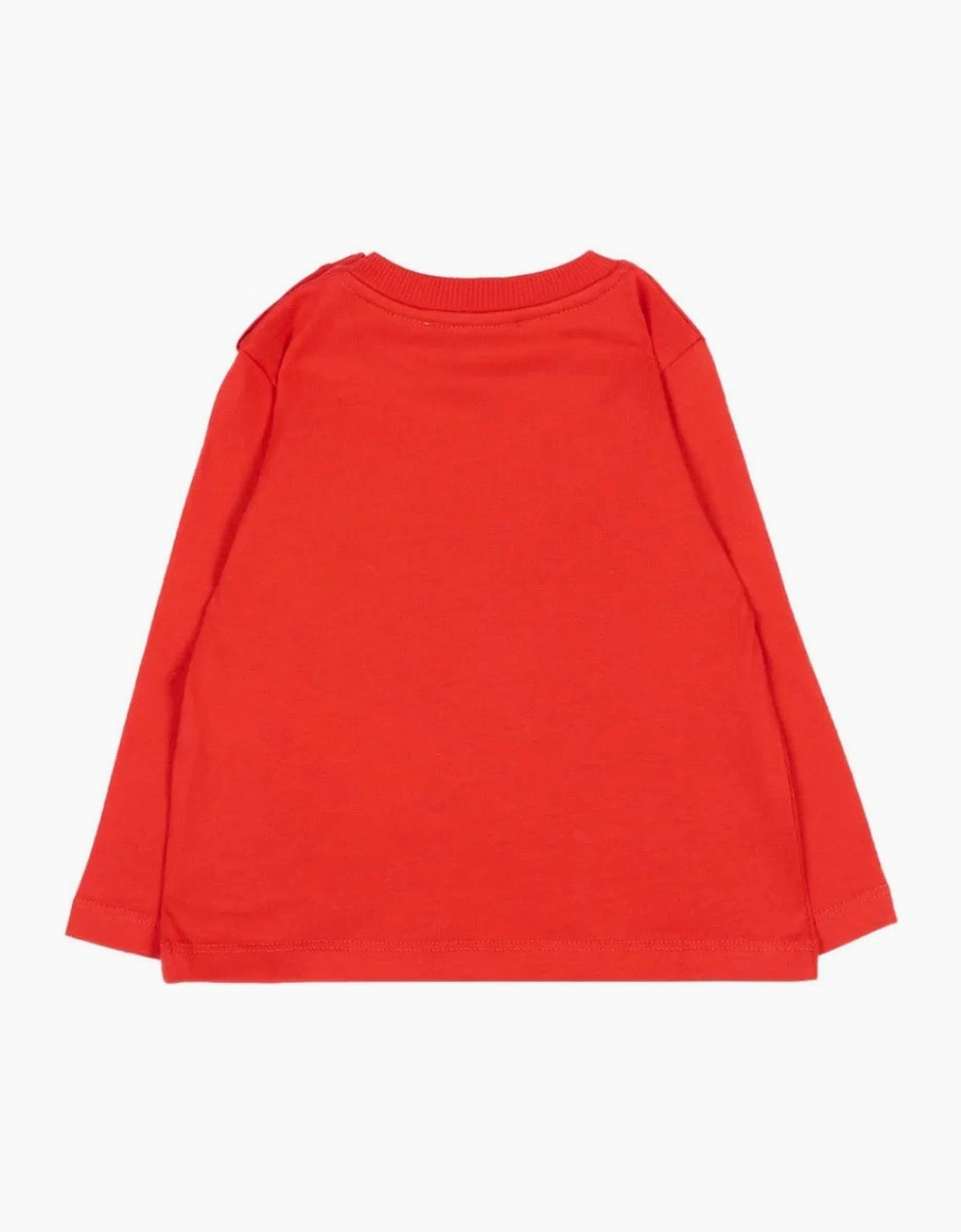 MOSCHINO BABY/TODDLER RED L/S T SHIRT MNO014