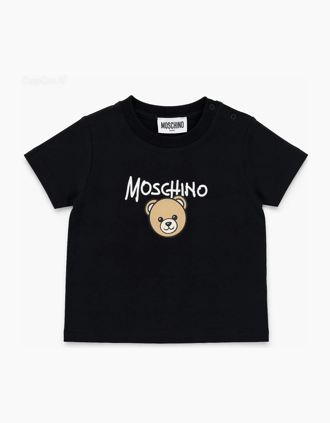 MOSCHINO BABY/TODDLER BLACK T SHIRT M6M047