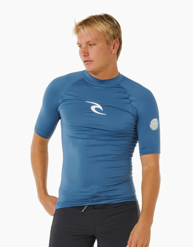 Rip Curl Mens Waves Short Sleeve Rash Vest