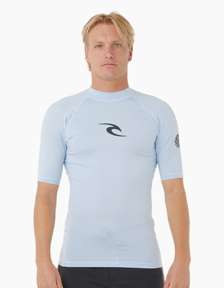 Rip Curl Mens Waves Short Sleeve Rash Vest