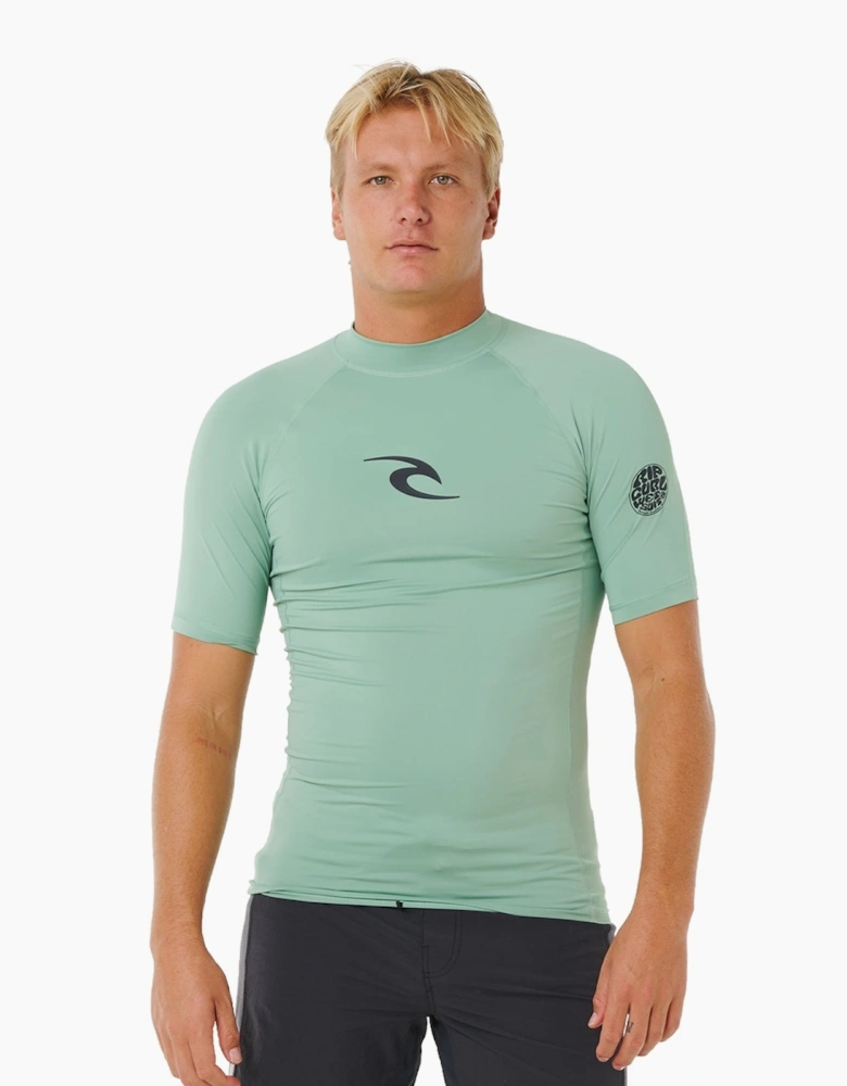 Rip Curl Mens Waves Short Sleeve Rash Vest