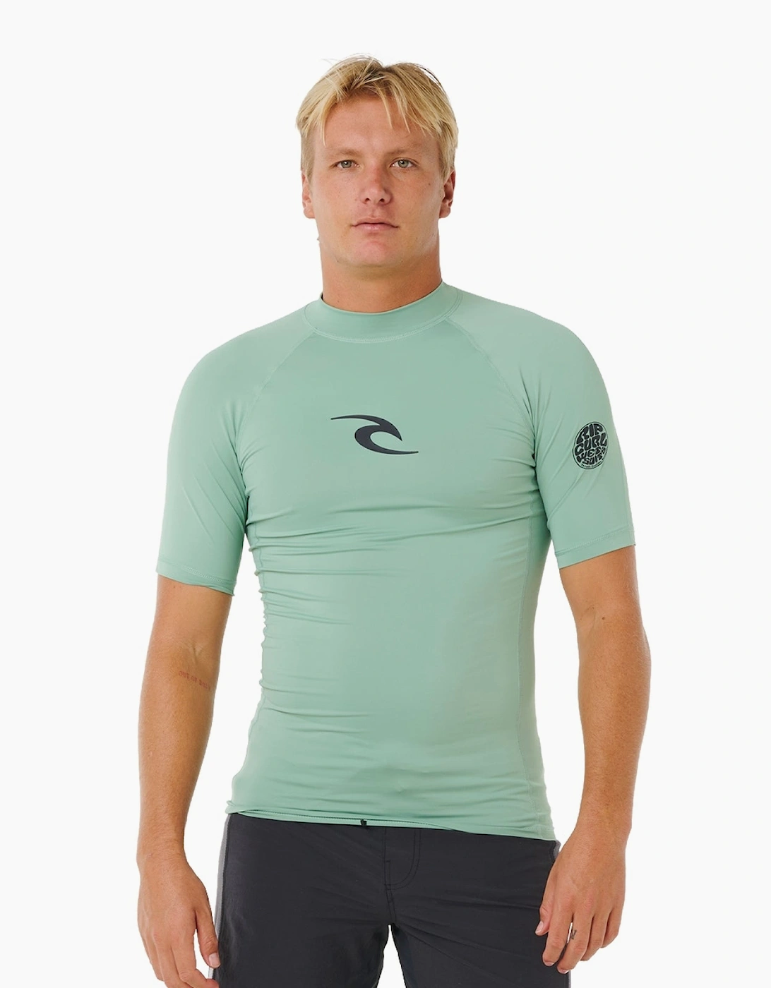 Rip Curl Mens Waves Short Sleeve Rash Vest, 2 of 1