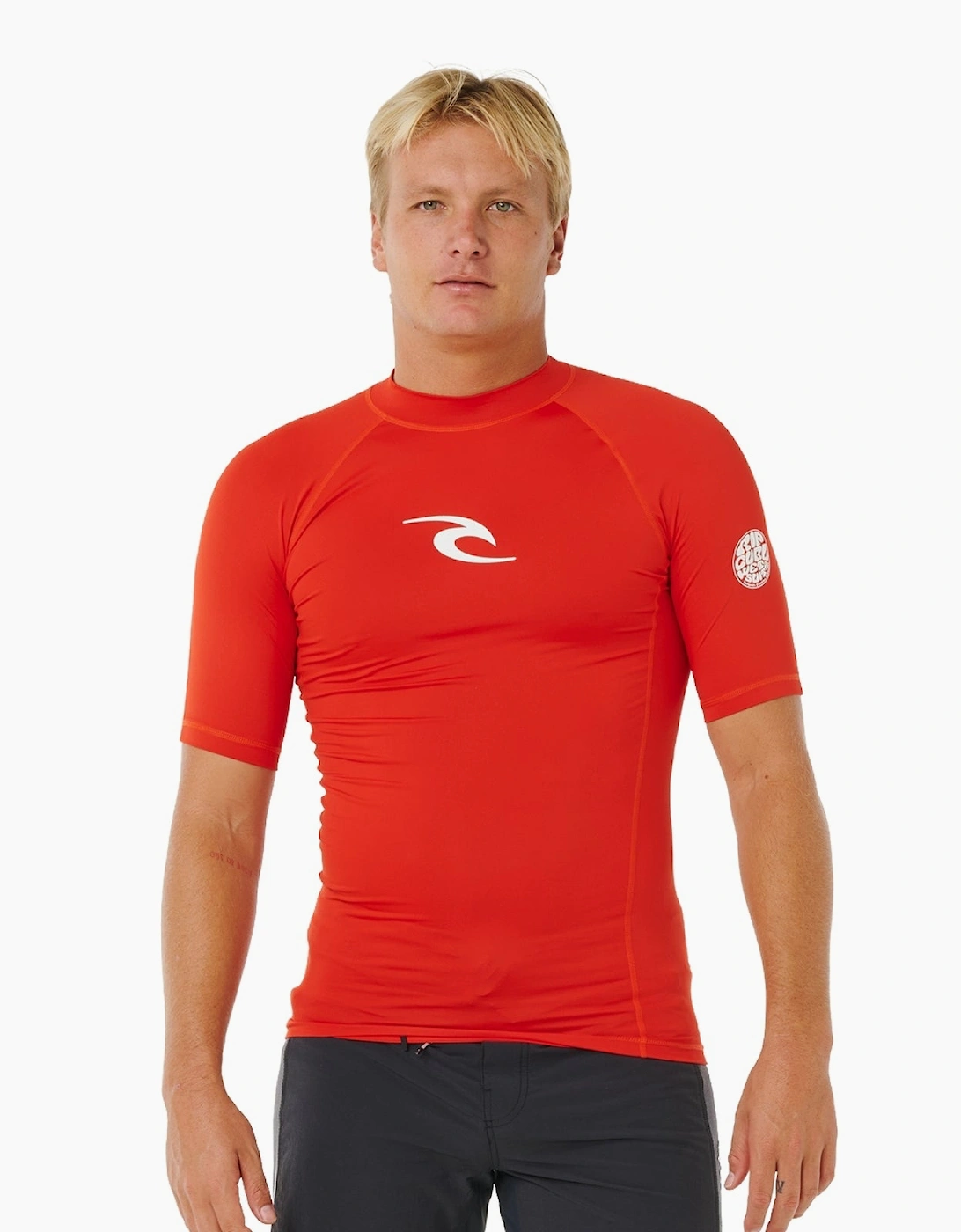 Rip Curl Mens Waves Short Sleeve Rash Vest, 2 of 1