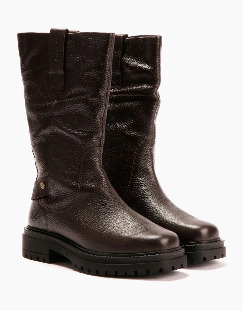Osprey London The Gabarron Leather Women's Chocolate Boots