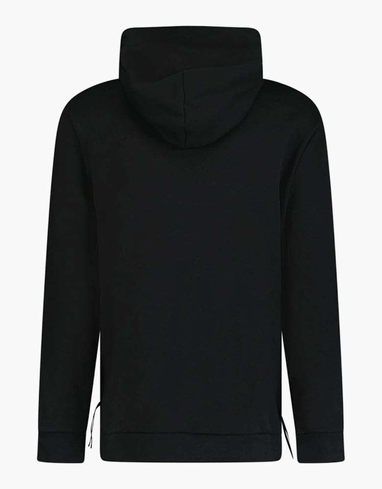 Moncler Logo Print Hoodie Black