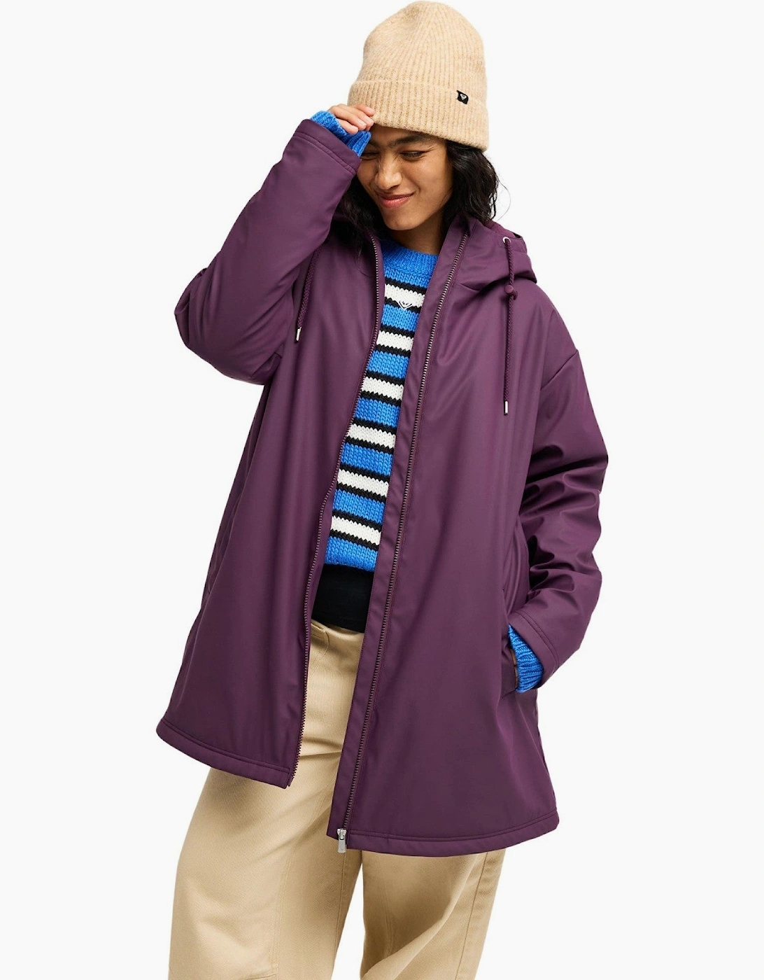 Roxy Womens Rain Road Polar Waterproof Jacket