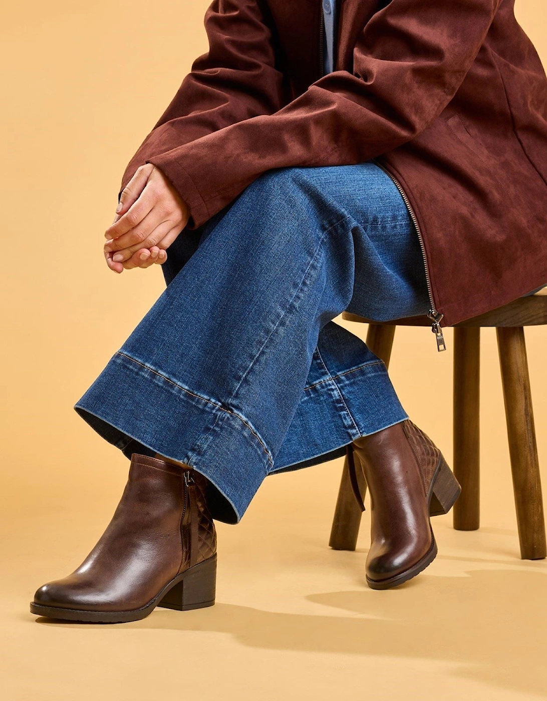 Hush Puppies Halia Leather Women's BROWN Boots
