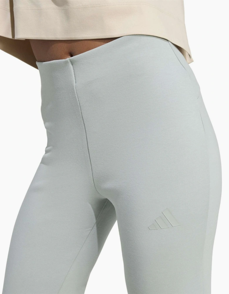 Solid Mid Rise Slim Flared Joggers