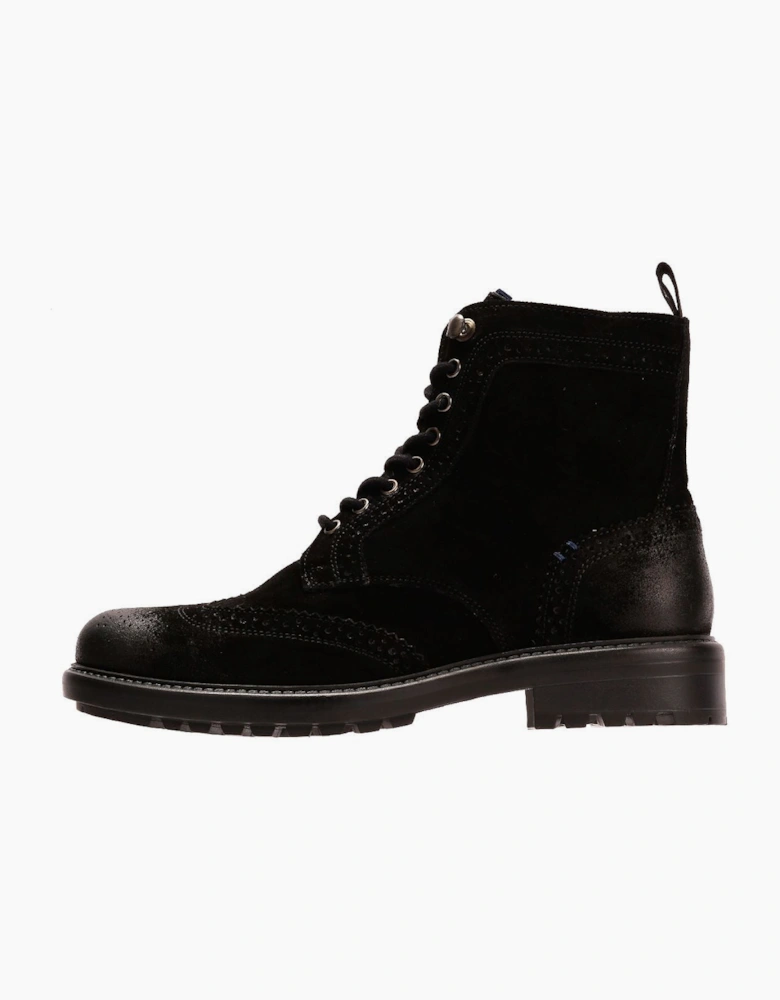 Osprey London The Professor Suede Men's Black Boots