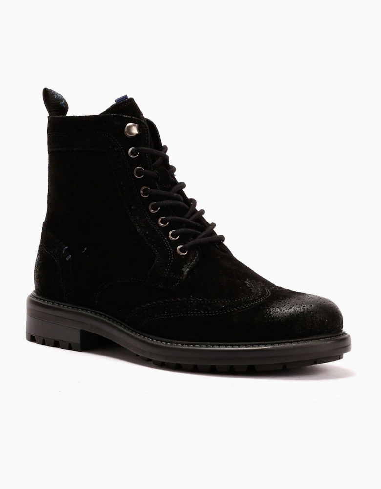 Osprey London The Professor Suede Men's Black Boots