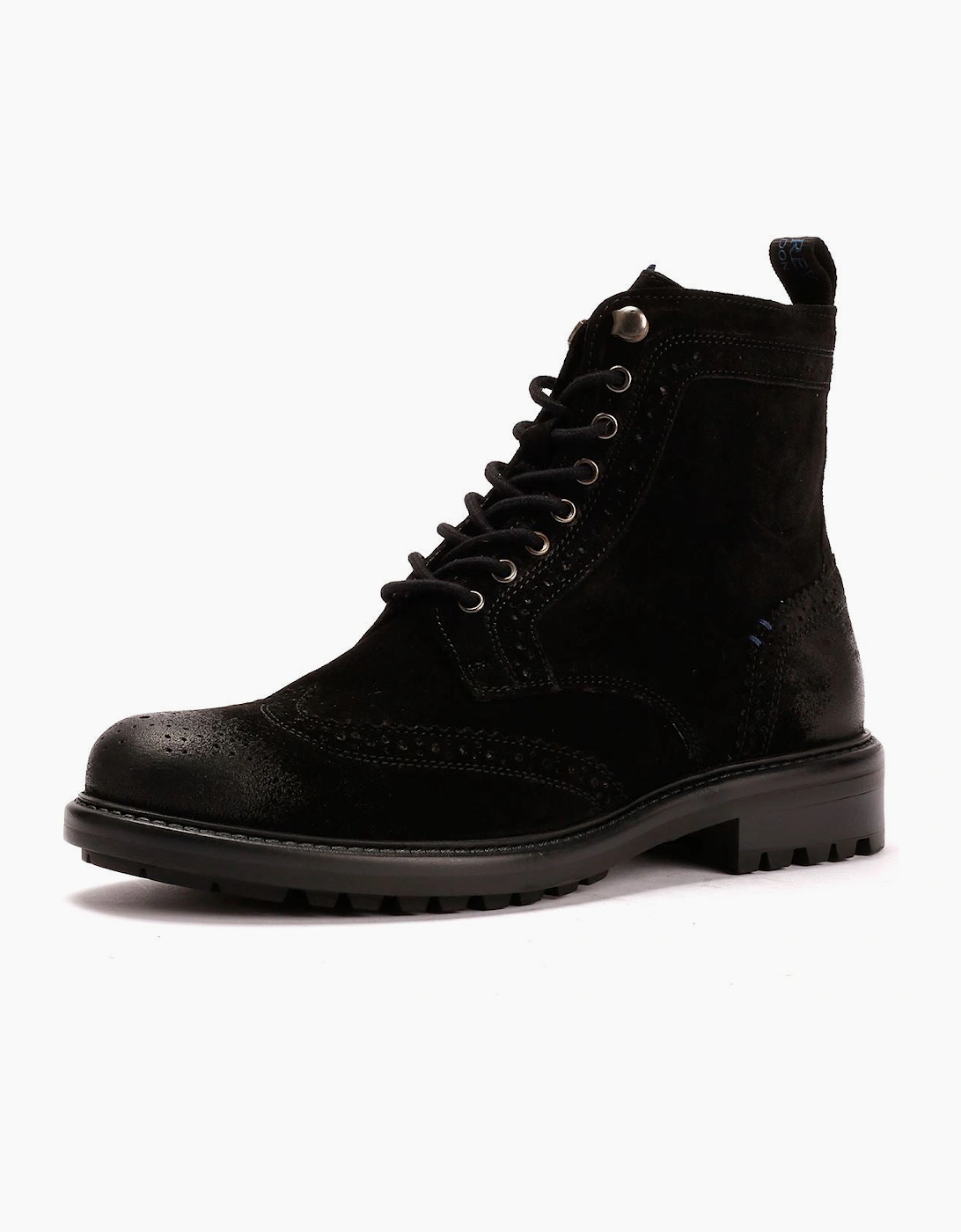 Osprey London The Professor Suede Men's Black Boots
