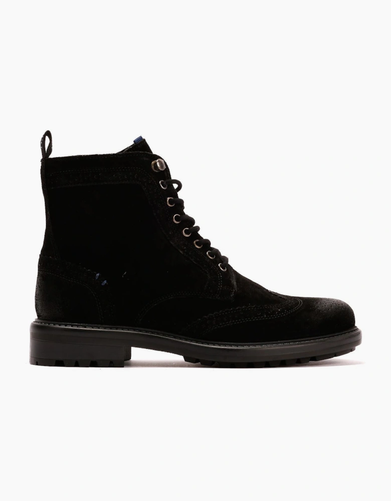Osprey London The Professor Suede Men's Black Boots