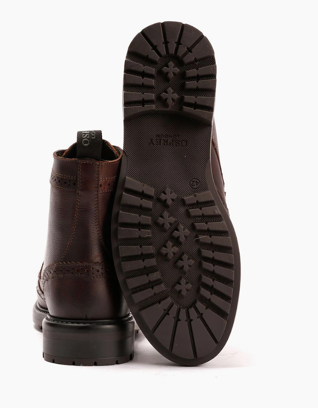 Osprey London The Professor Leather Men's Chocolate Boots