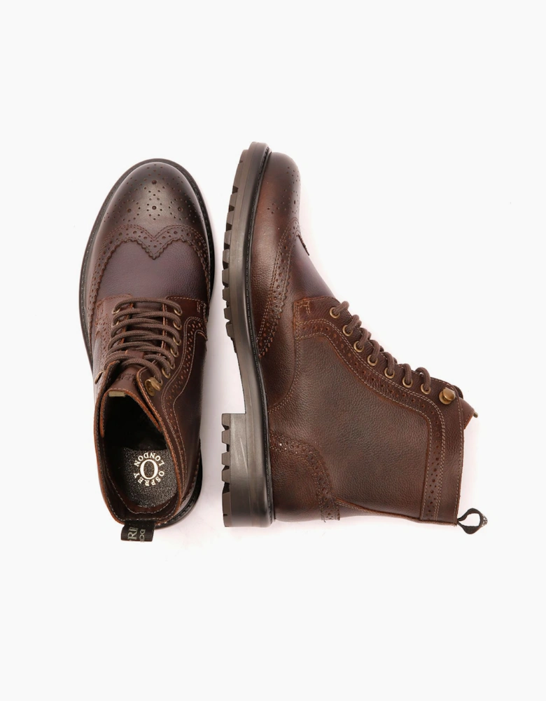 Osprey London The Professor Leather Men's Chocolate Boots