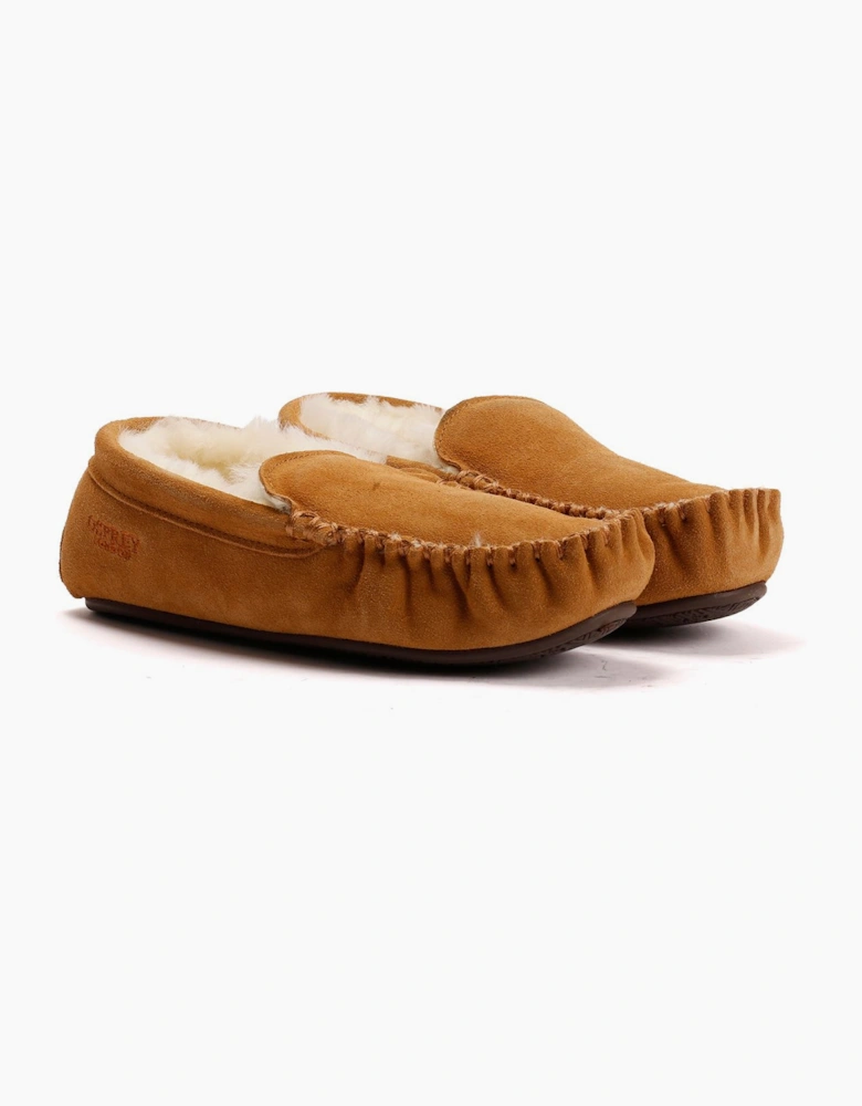 Osprey London The Sunday Suede Men's Chestnut Slippers