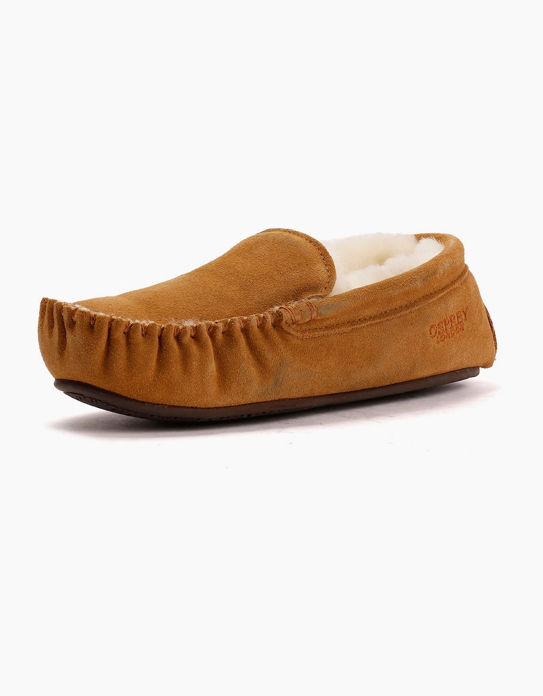 Osprey London The Sunday Suede Men's Chestnut Slippers